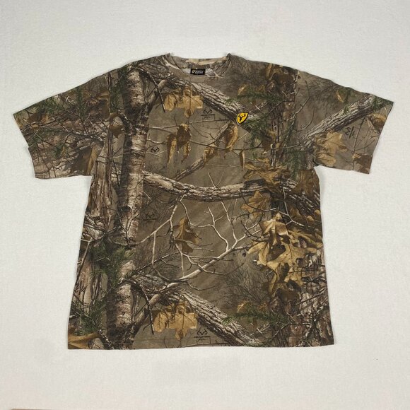 Realtree Scent Blocker Green Brown Camo Tee Size Large - Picture 1 of 10